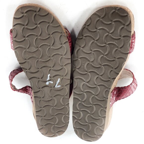 NAOT Blake Woven Leather Low Wedge Slide Sandals - Picture 6 of 6